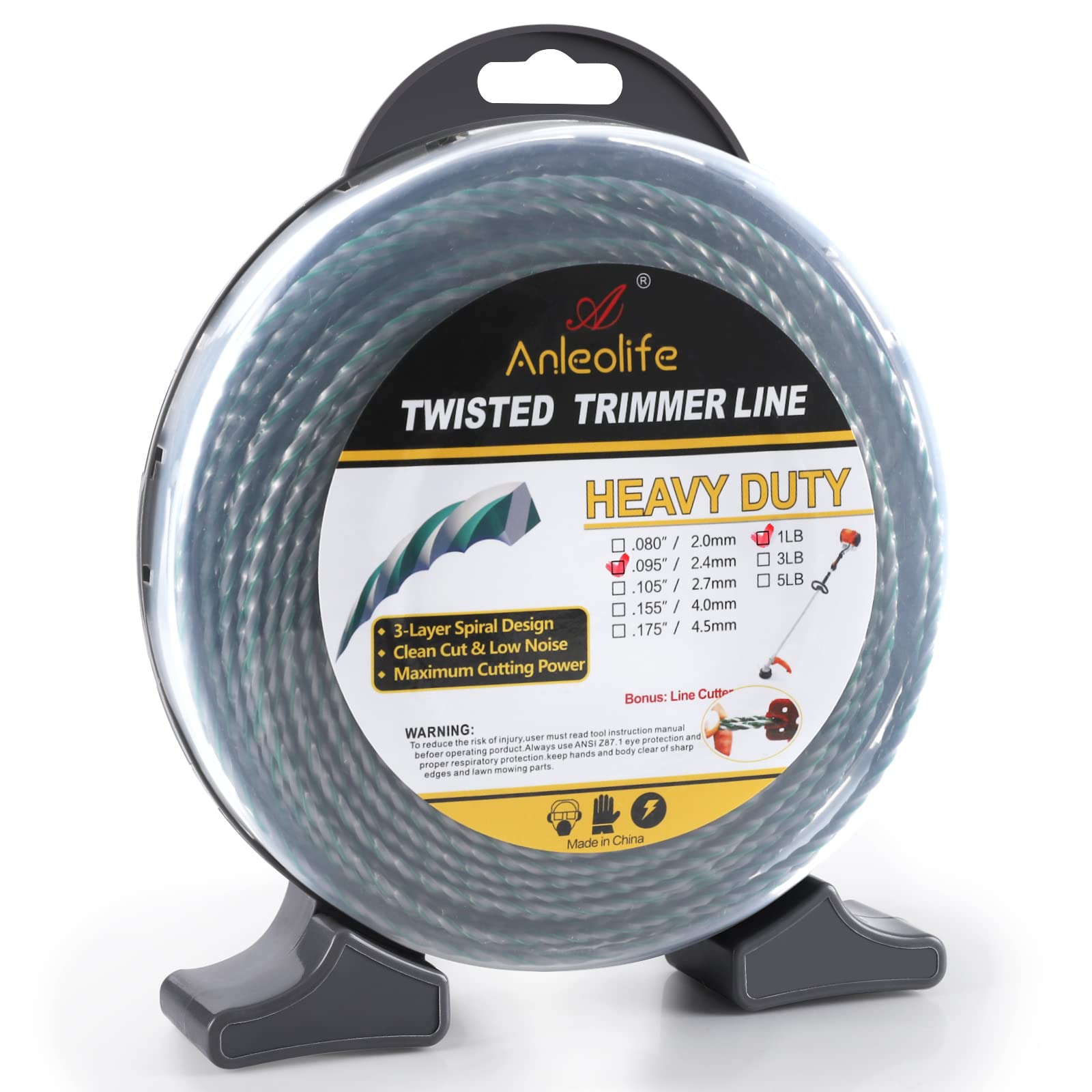 A ANLEOLIFE donut trimmer line packaging ready for fast reloads and long runtime