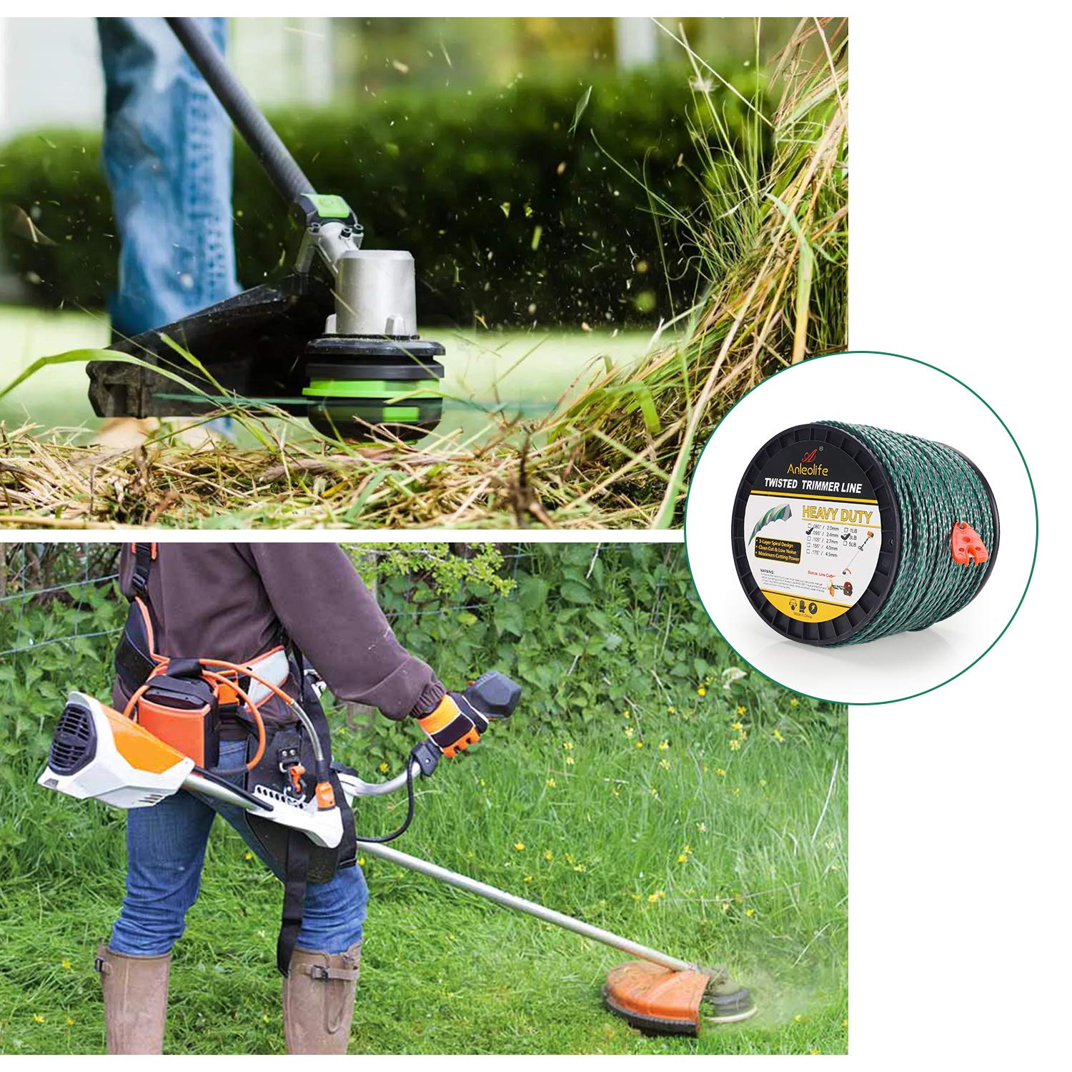 A ANLEOLIFE dual-core spiral line delivers smoother cuts with less vibration