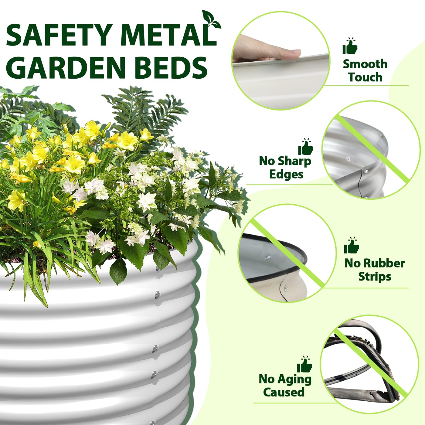 Tool-free assembly of galvanized panels for A ANLEOLIFE bed