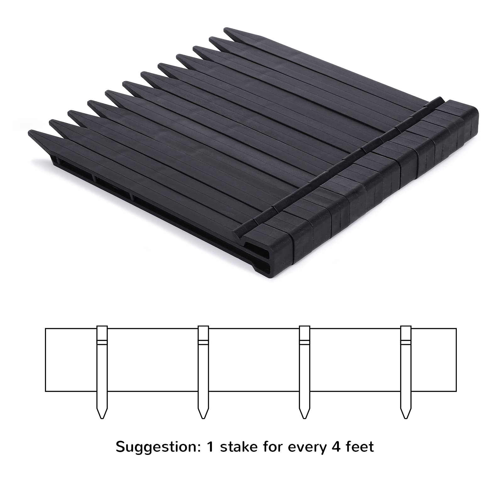 A ANLEOLIFE easy-install border demonstrates trenching and backfilling for a tidy border