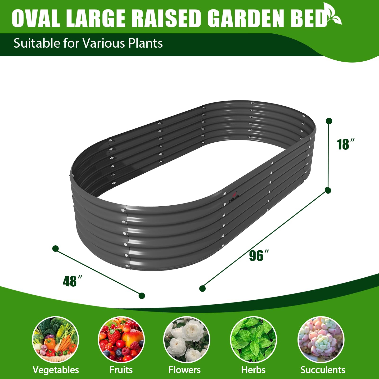 A ANLEOLIFE easy setup galvanized panels for a neat, safe garden build