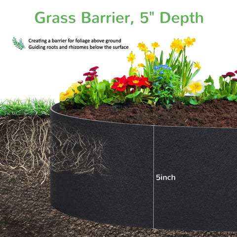 A ANLEOLIFE garden border with stakes enables quick, secure installation.