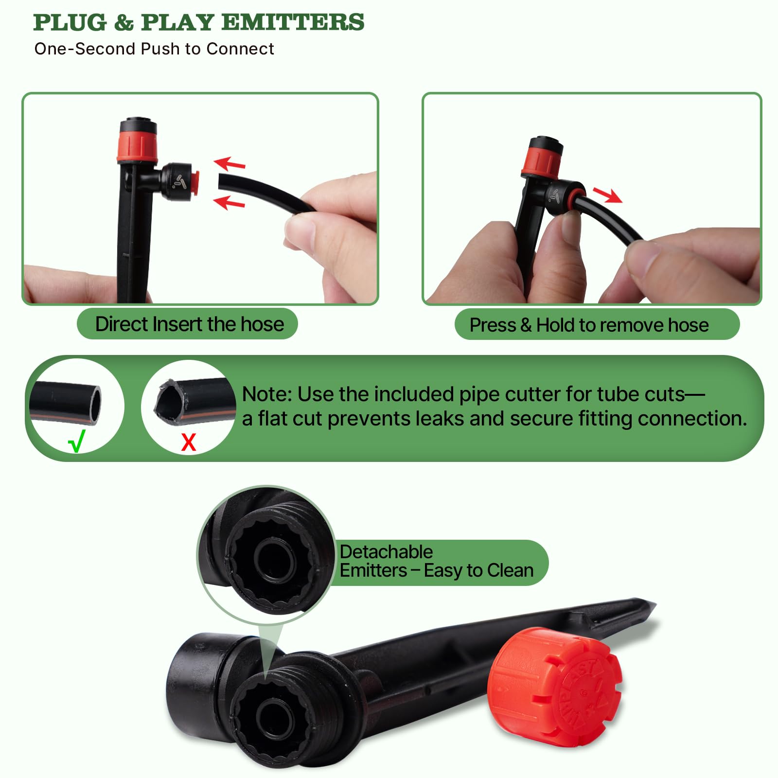 A ANLEOLIFE misting nozzles creating gentle humidity for outdoor spaces