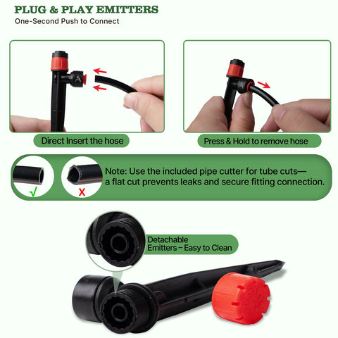 A ANLEOLIFE misting nozzles creating gentle humidity for outdoor spaces