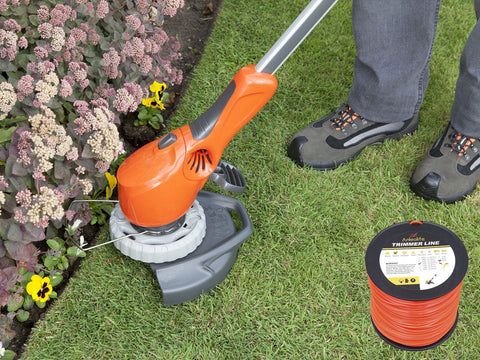 Durable nylon 66 copolymer line provides strong weed cutting.