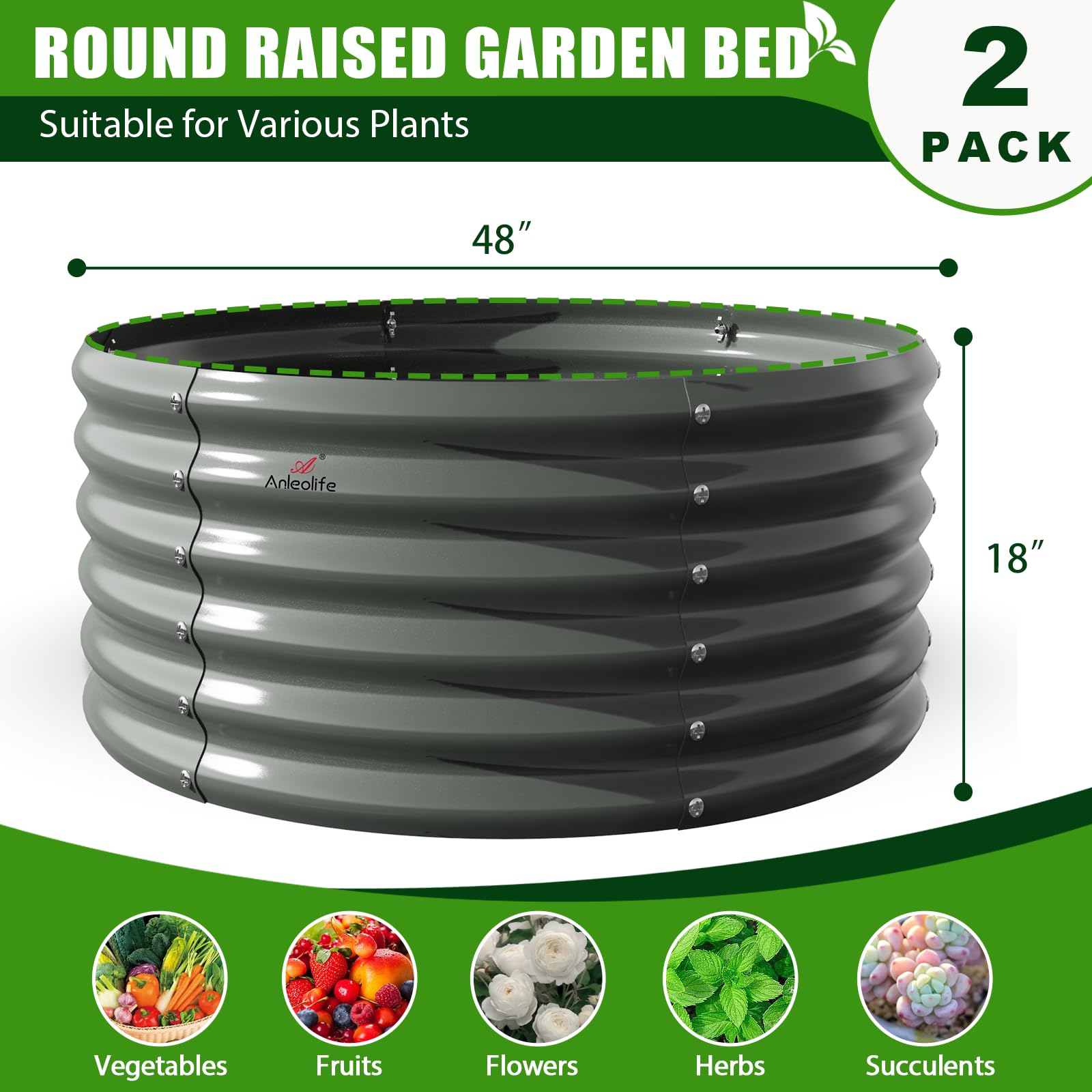 A ANLEOLIFE quartz grey finish exterior adds modern style to any patio garden.