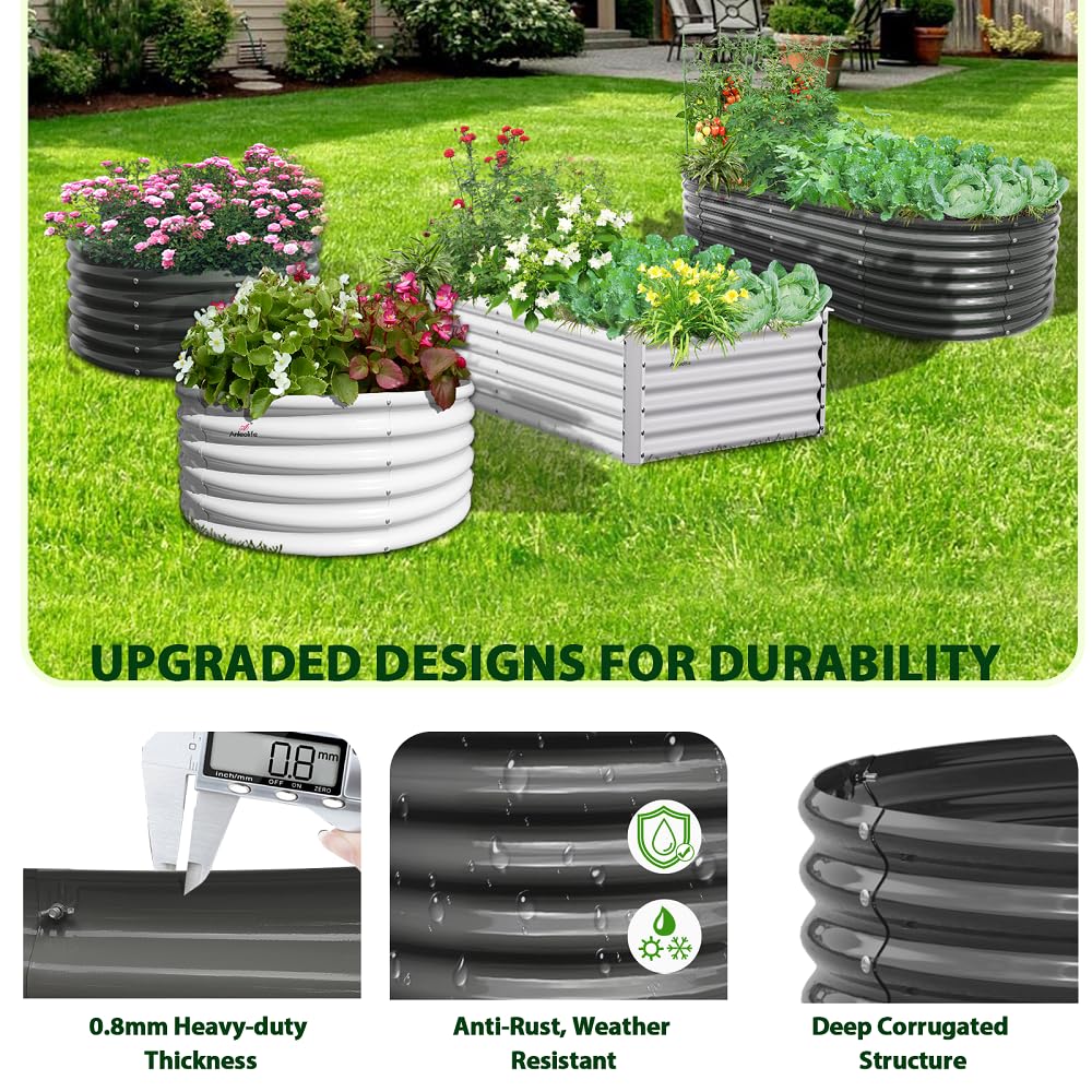 A ANLEOLIFE quartz grey finish adds modern curb appeal to patios