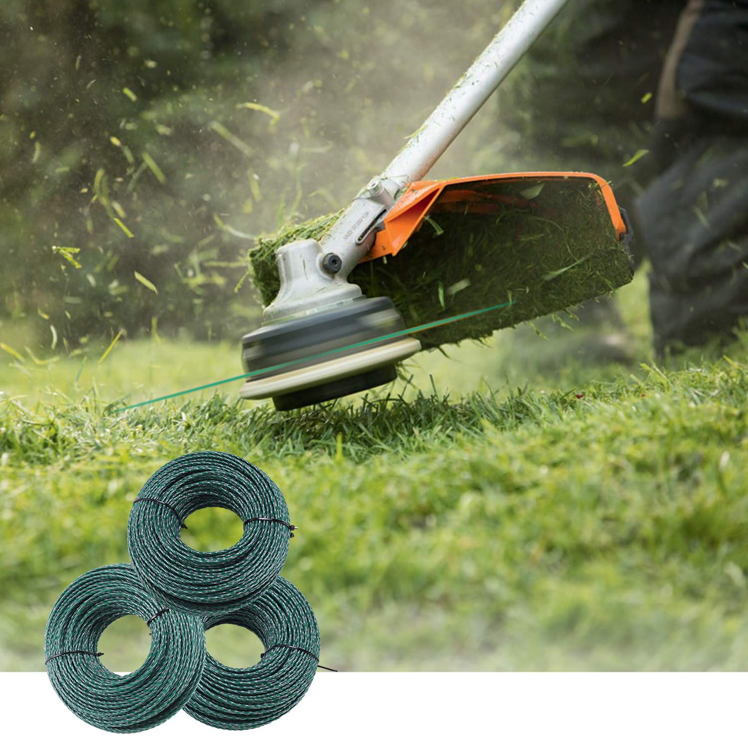 A ANLEOLIFE replacement line fits popular trimmers like Husqvarna, Ryobi, Stihl