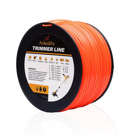 A ANLEOLIFE trimmer line spool in orange for high-visibility trimming