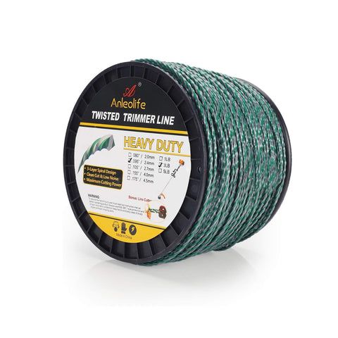 A ANLEOLIFE trimmer line spool with 3-pound twisted line for durable yard trimming