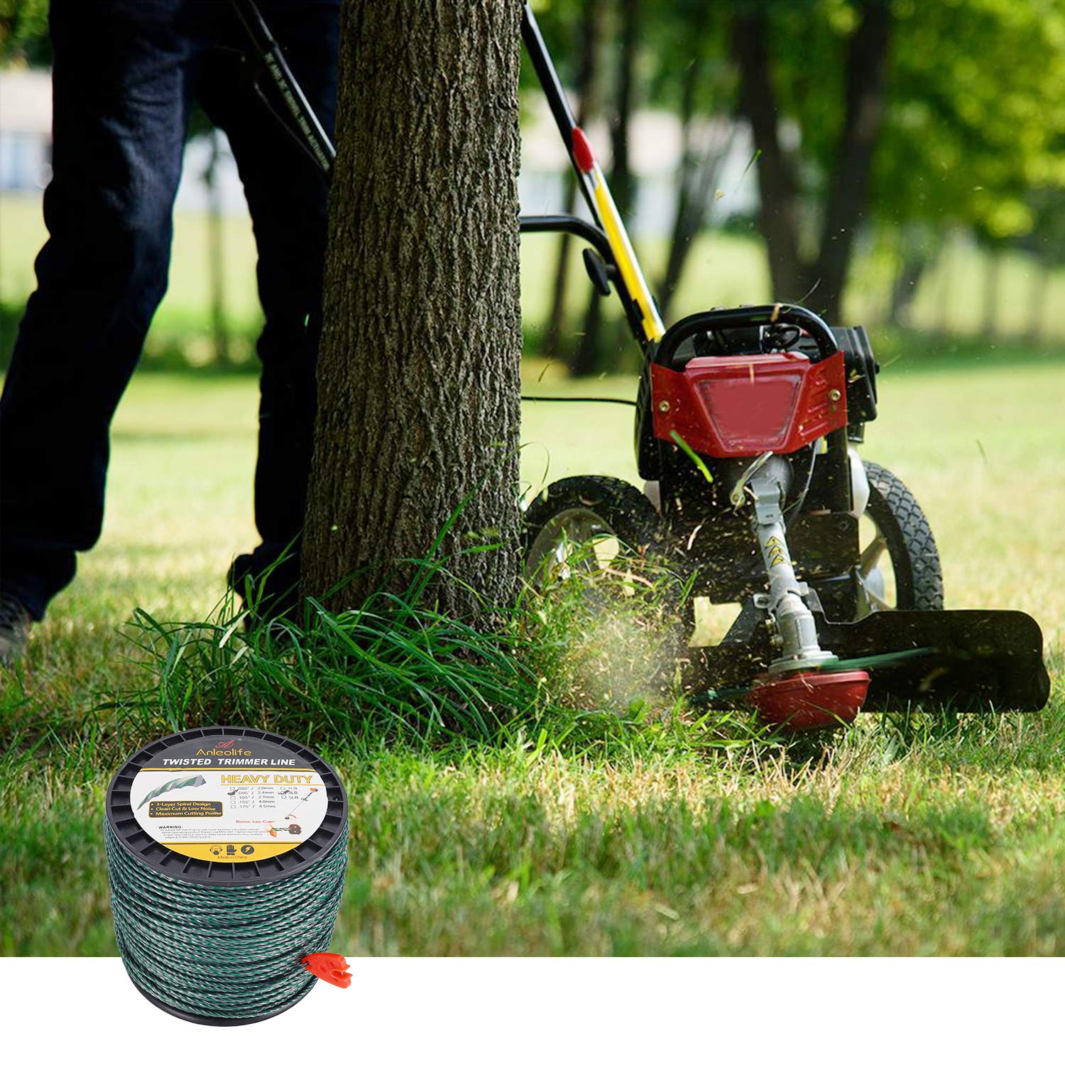 A ANLEOLIFE universal replacement line fits gas and electric trimmers