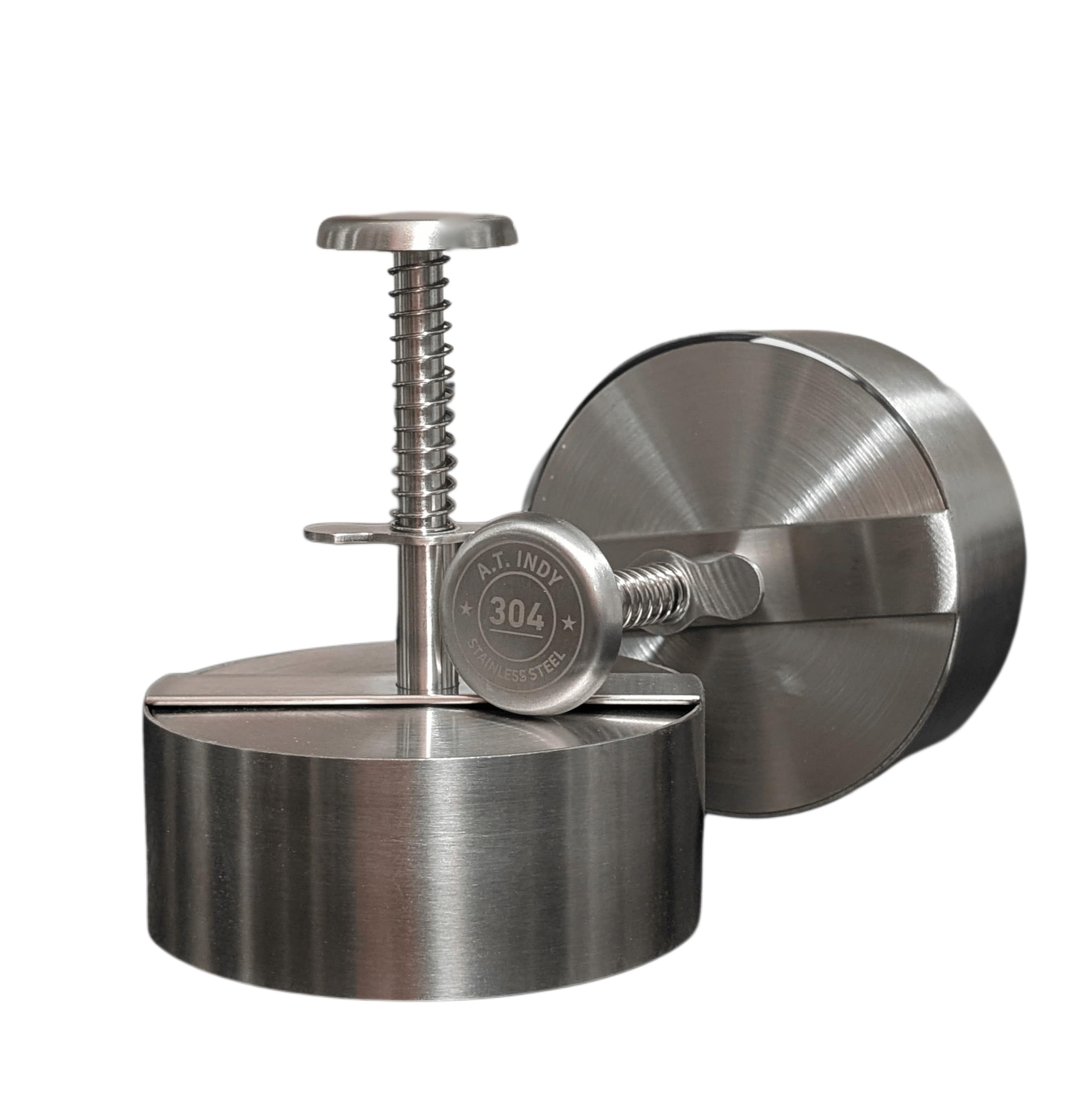 A.T. Indy Burger Patty Maker forms a perfect 4.5 inch patty in action