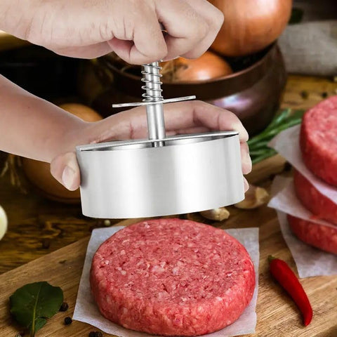 A.T. Indy stainless steel burger patty maker durability