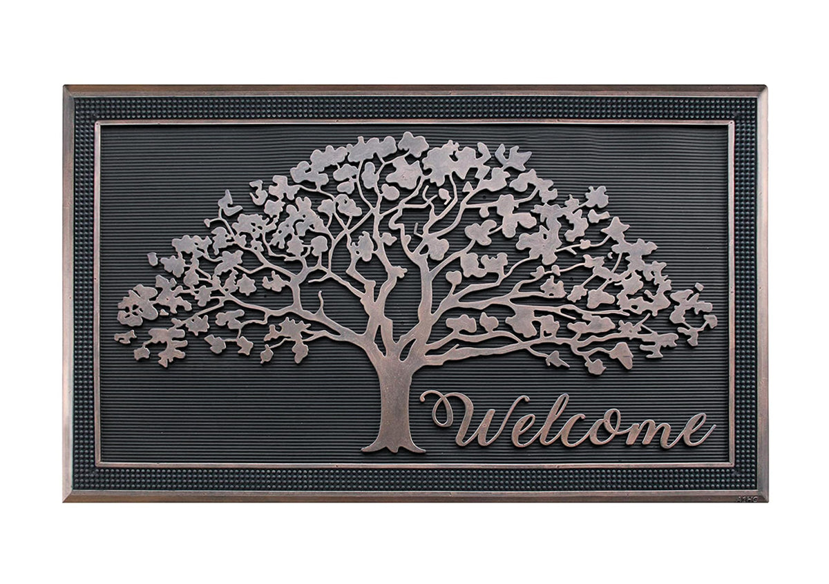 A1 Home Collections heavy-duty rubber doormat for outdoor entrances with non-slip backing.
