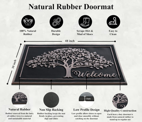 A1 Home Collections large 30x48 doormat provides broad coverage for busy entryways.