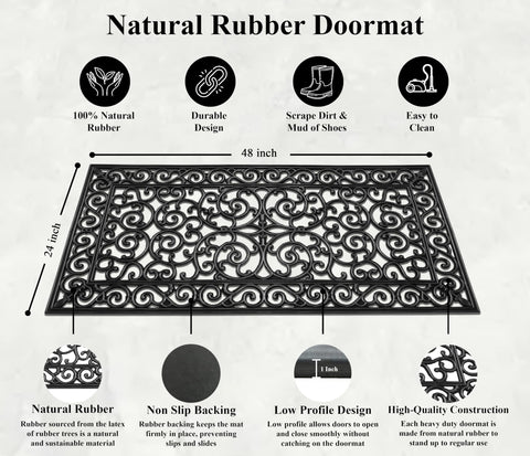 A1 Home Collections shoe-scraper grid mat removes dirt at the threshold.