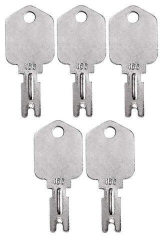 A.A five-pack forklift keys designed for Clark, Caterpillar, and Hyster machines, enabling quick ignition replacements.