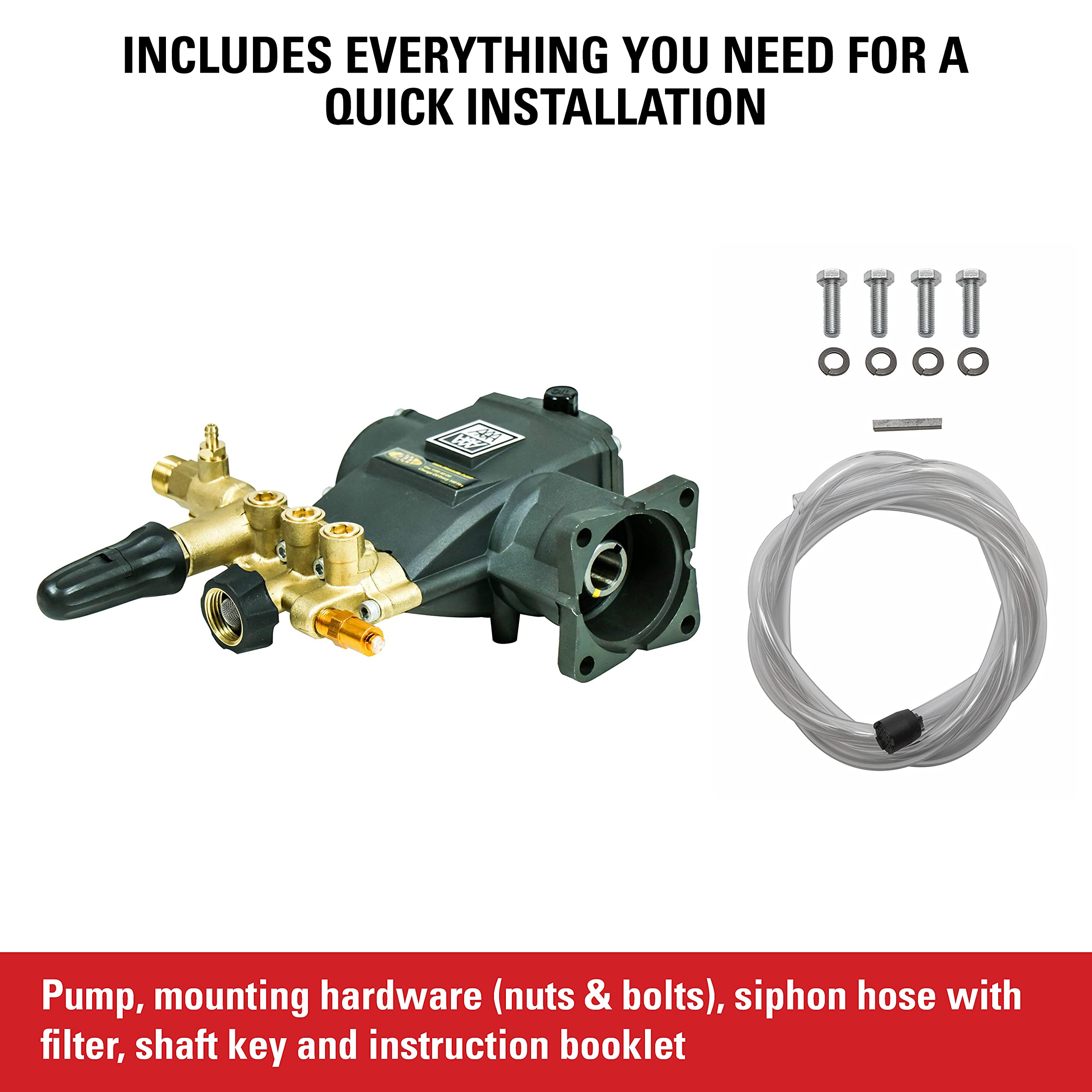 Stainless unloader and dual bearings on AAA pump kit support smooth starts