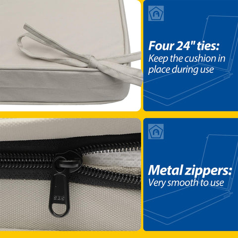 AAAAAcessories cushion with hidden zipper for easy cleaning and replacement