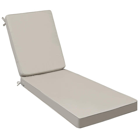 AAAAAcessories outdoor chaise cushion beige with waterproof fabric for durable patio comfort