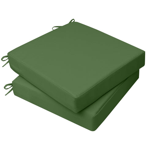 AAAAAcessories outdoor seat cushion in dark moss green provides comfortable seating.