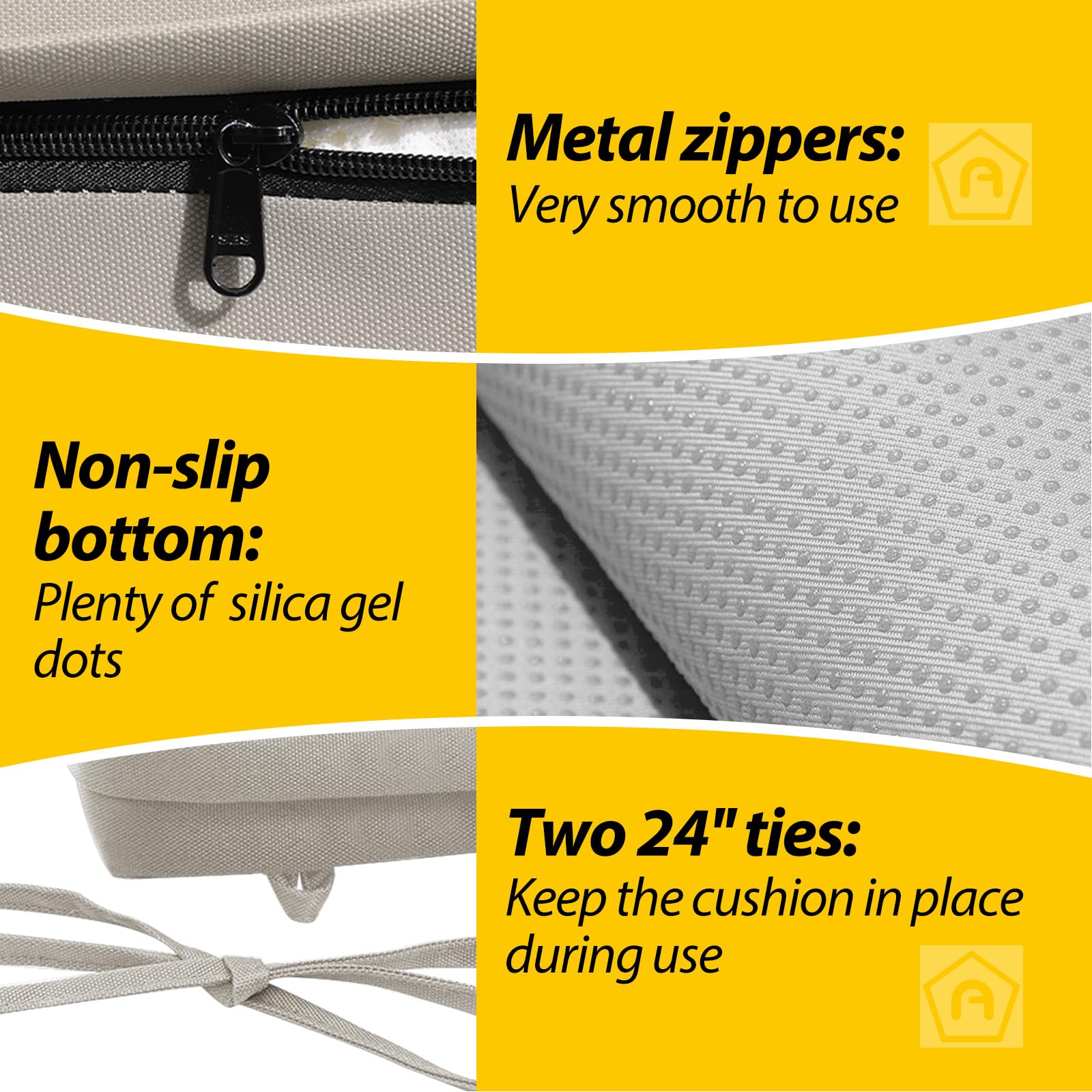AAAAAcessories high-resilience foam close-up highlights durable, soft support.