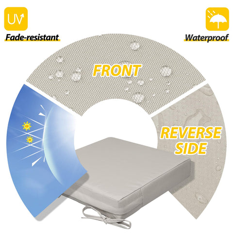 AAAAAcessories waterproof cover on cushion demonstrates rainproof protection for outdoor use.