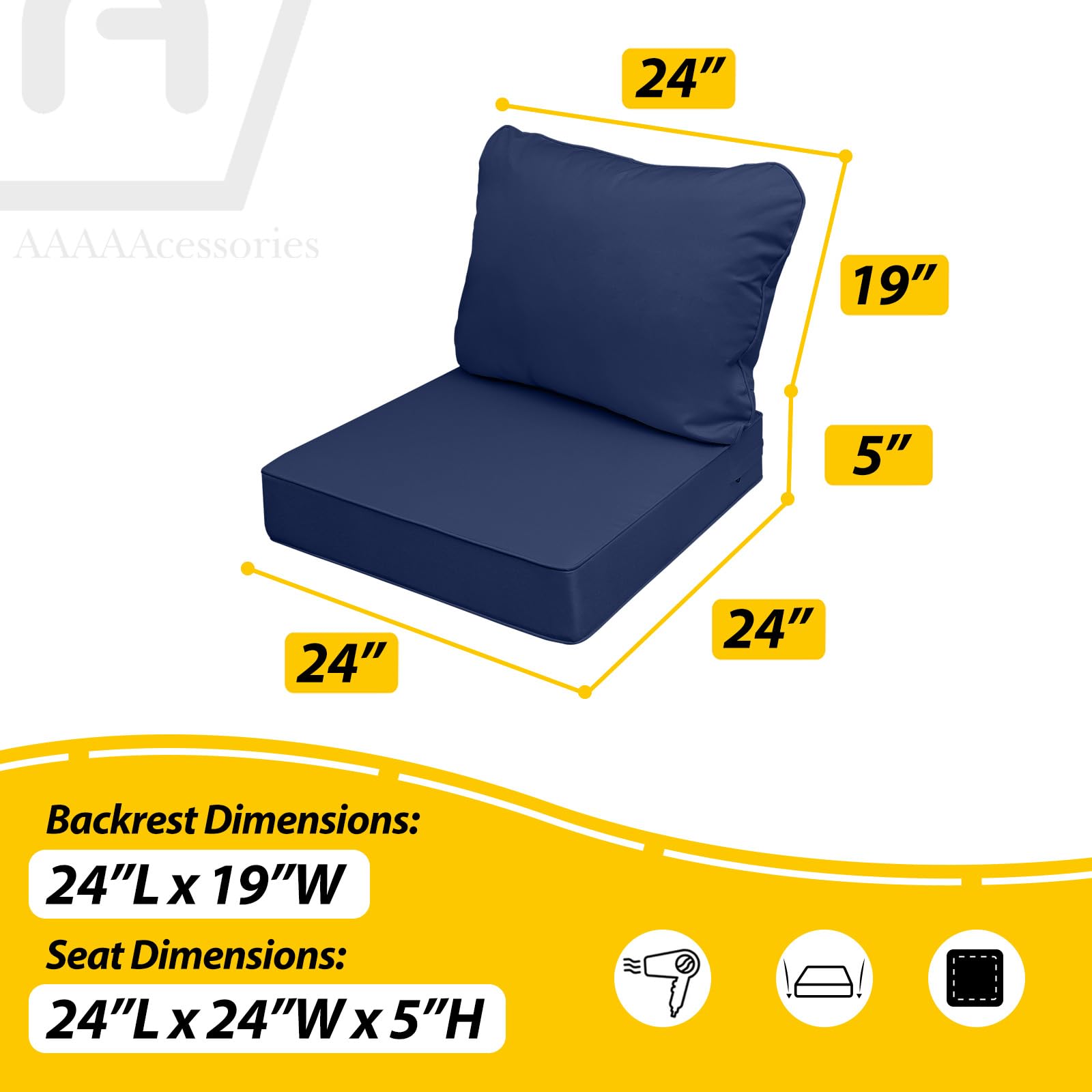 AAAAAcessories cushions arrive compressed and expand within 24 hours