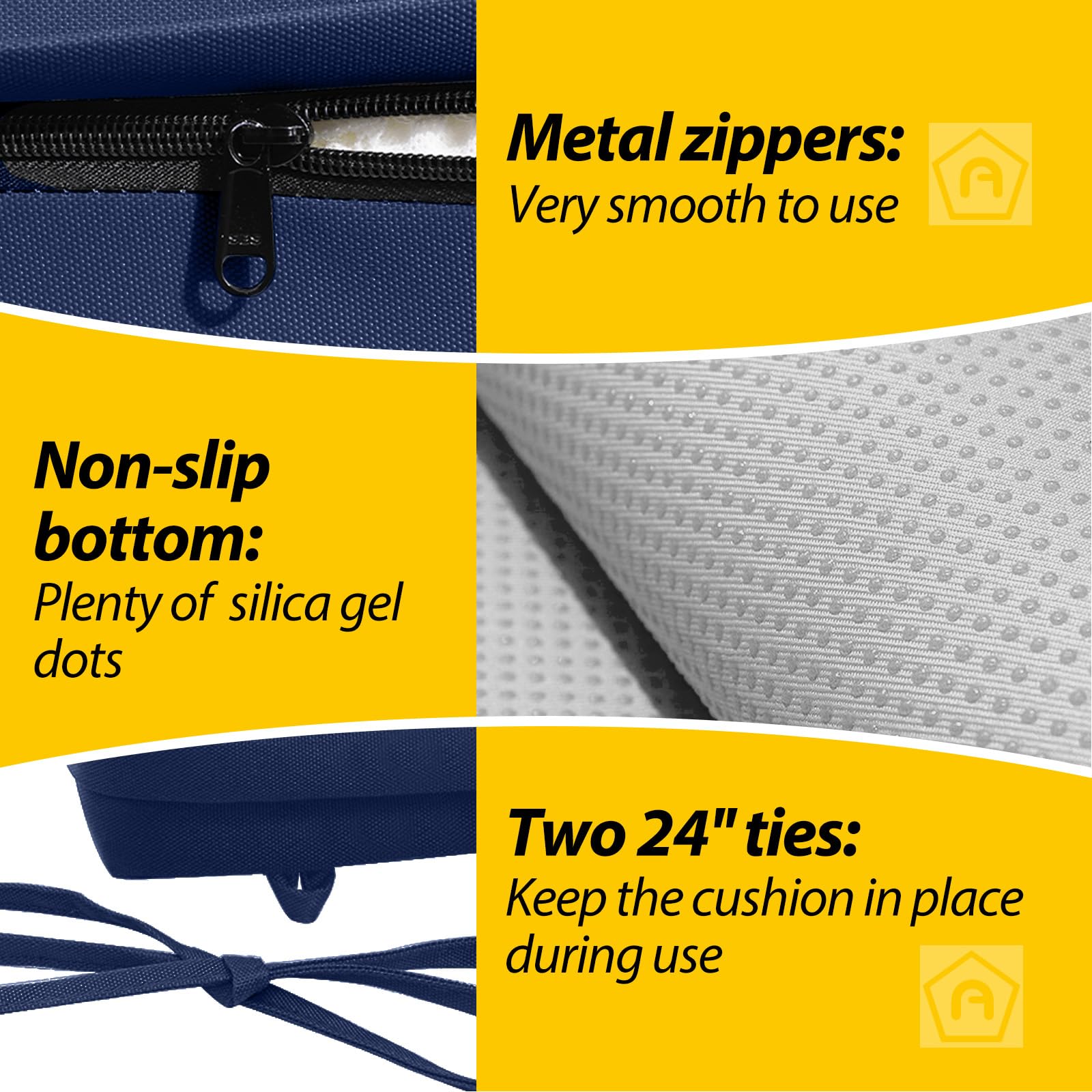 AAAAAcessories cushion foam provides soft support for relaxed outdoor dining experiences.