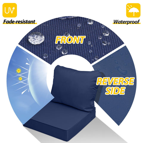 AAAAAcessories back cushion 24x19 navy enhances lounge support