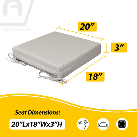 AAAAAcessories beige dining chair cushion enhances patio seating