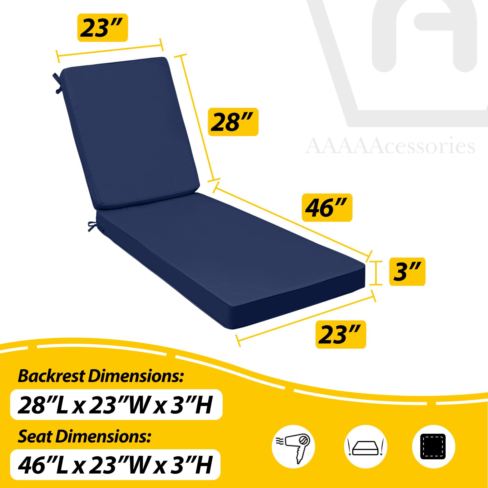AAAAAcessories non-slip ties securing cushion on chair