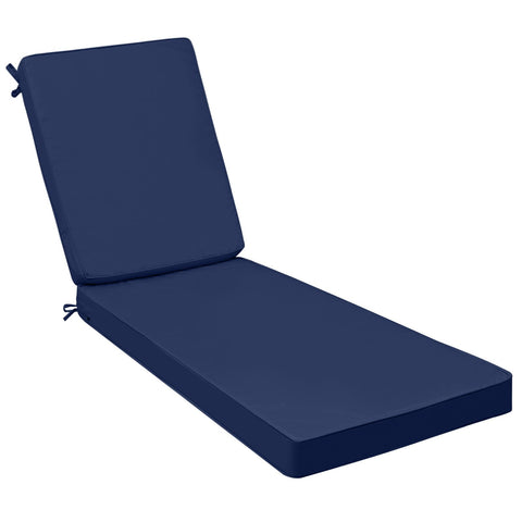 AAAAAcessories navy outdoor chaise cushion on a lounge chair for comfort