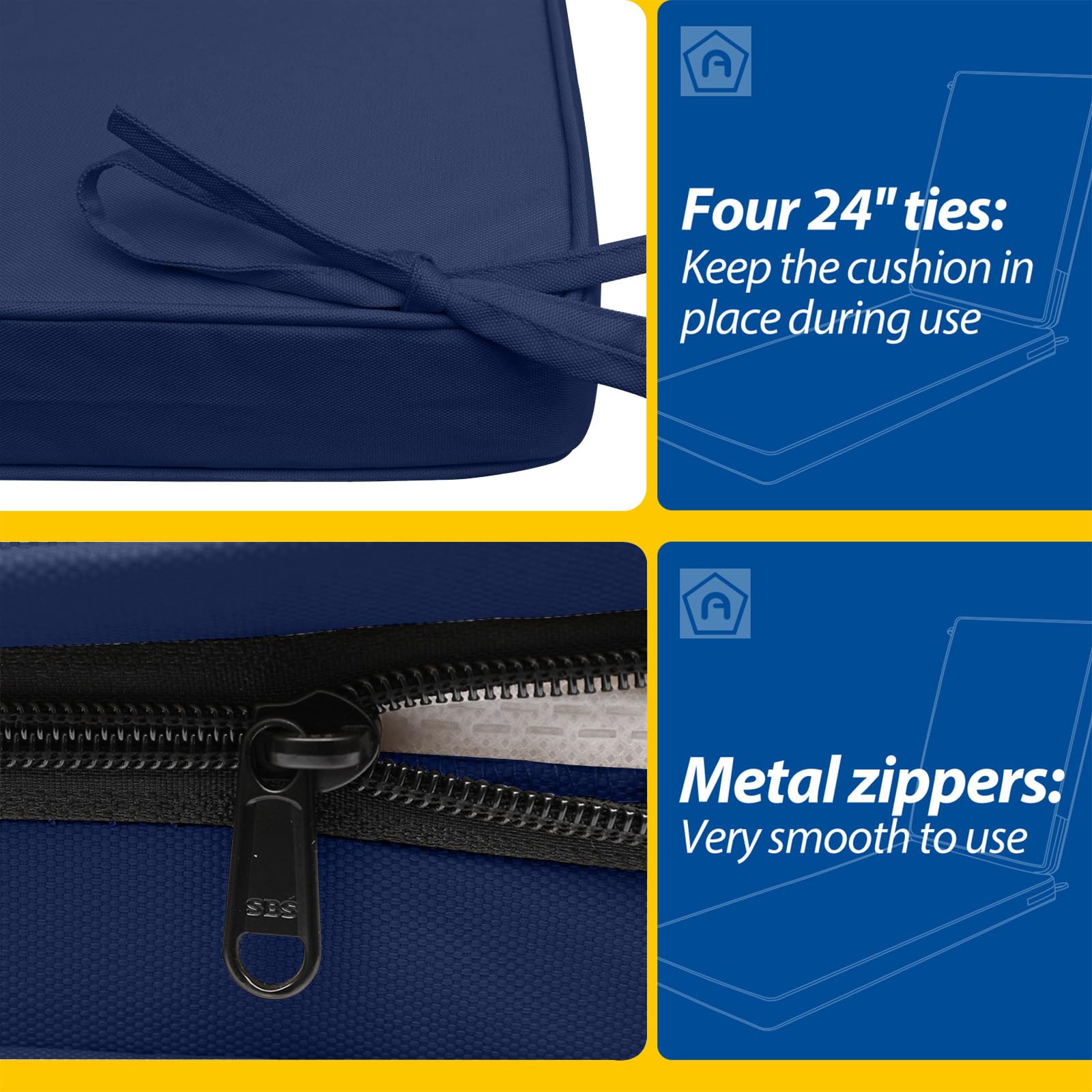 AAAAAcessories foam seat cushion detail demonstrating soft, supportive comfort