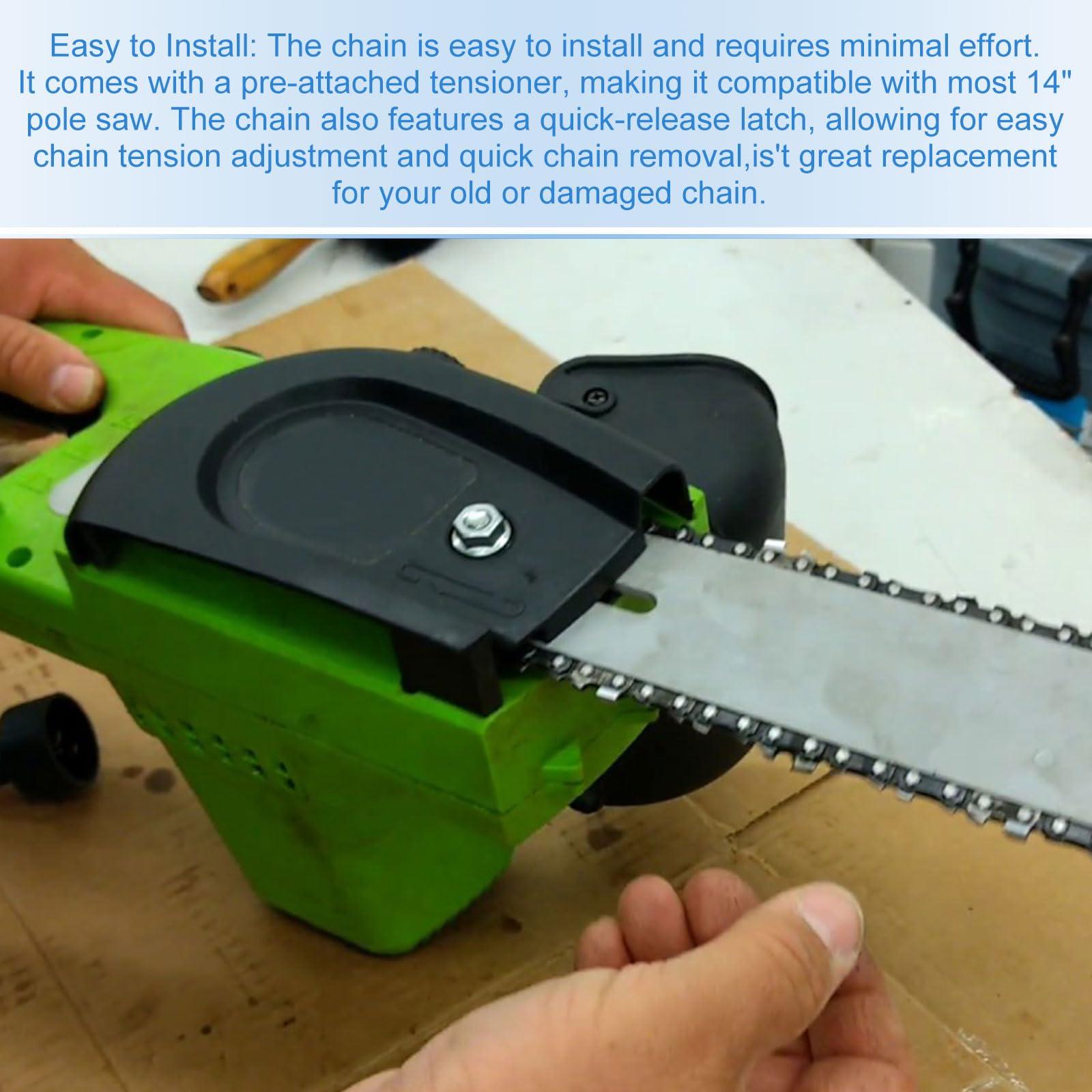 AAAQQ easy install design speeds setup on 14 inch saws.