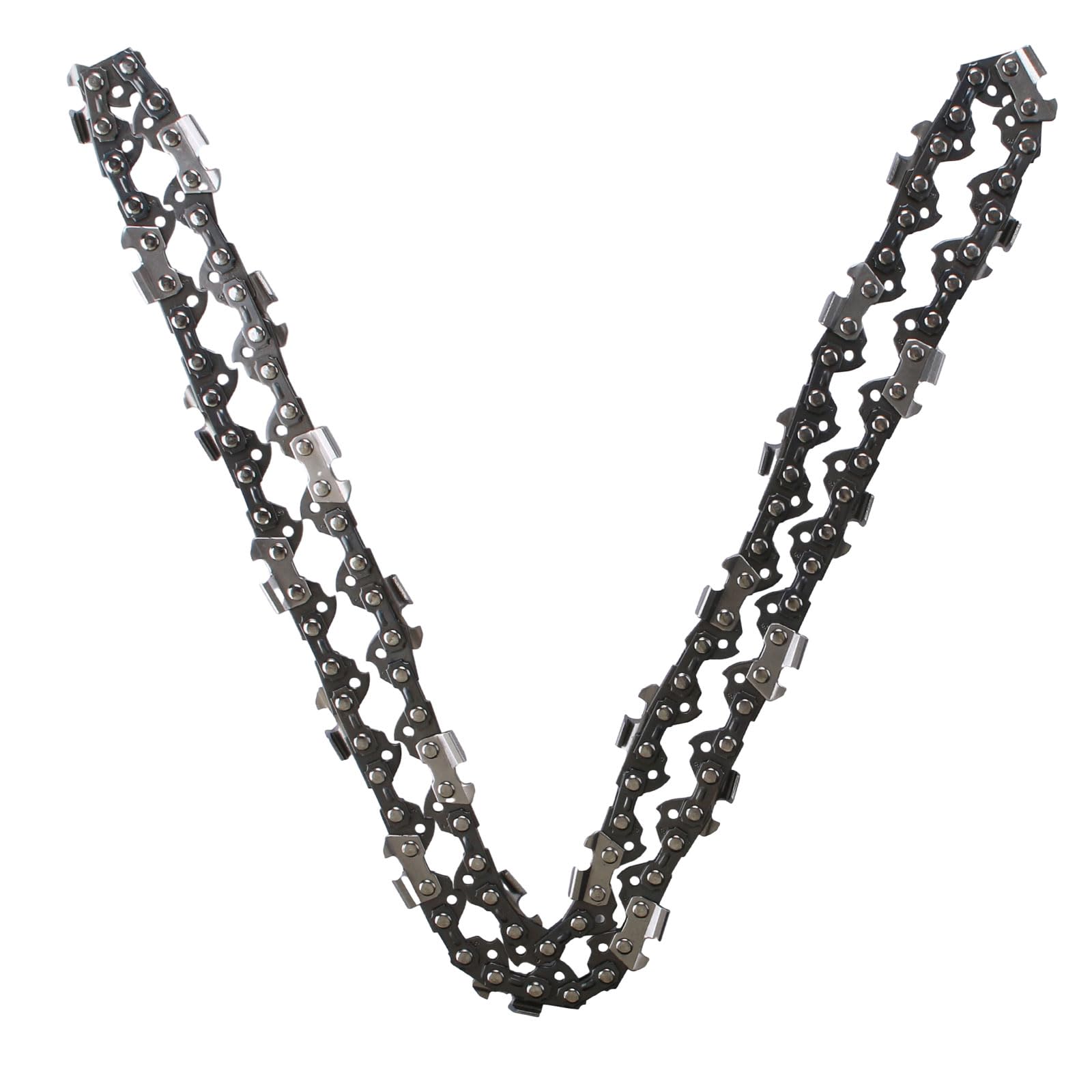 AAAQQ hardened steel 14 inch chainsaw chain offers lasting outdoor durability.