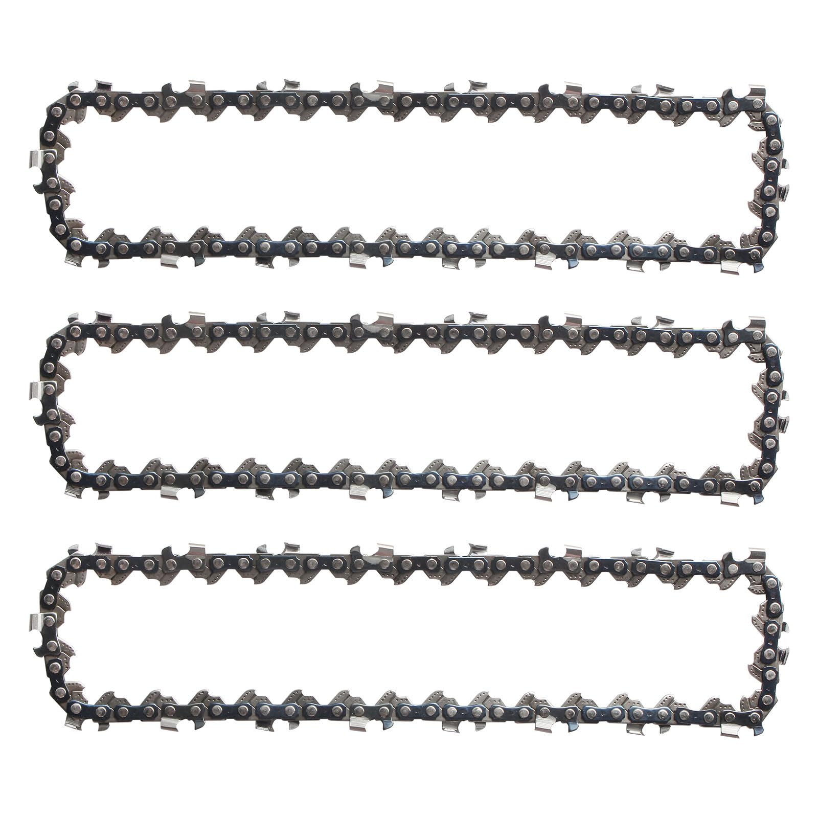 AAAQQ mini chainsaw chain 6in, 043 gauge, 1/4 LP pitch, quick cuts for wood and branches