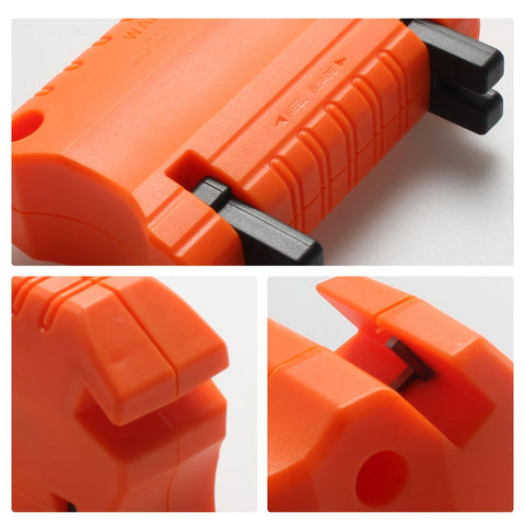AAAQQ Reel Sharpener Kit use setup shows simple alignment for quick maintenance.