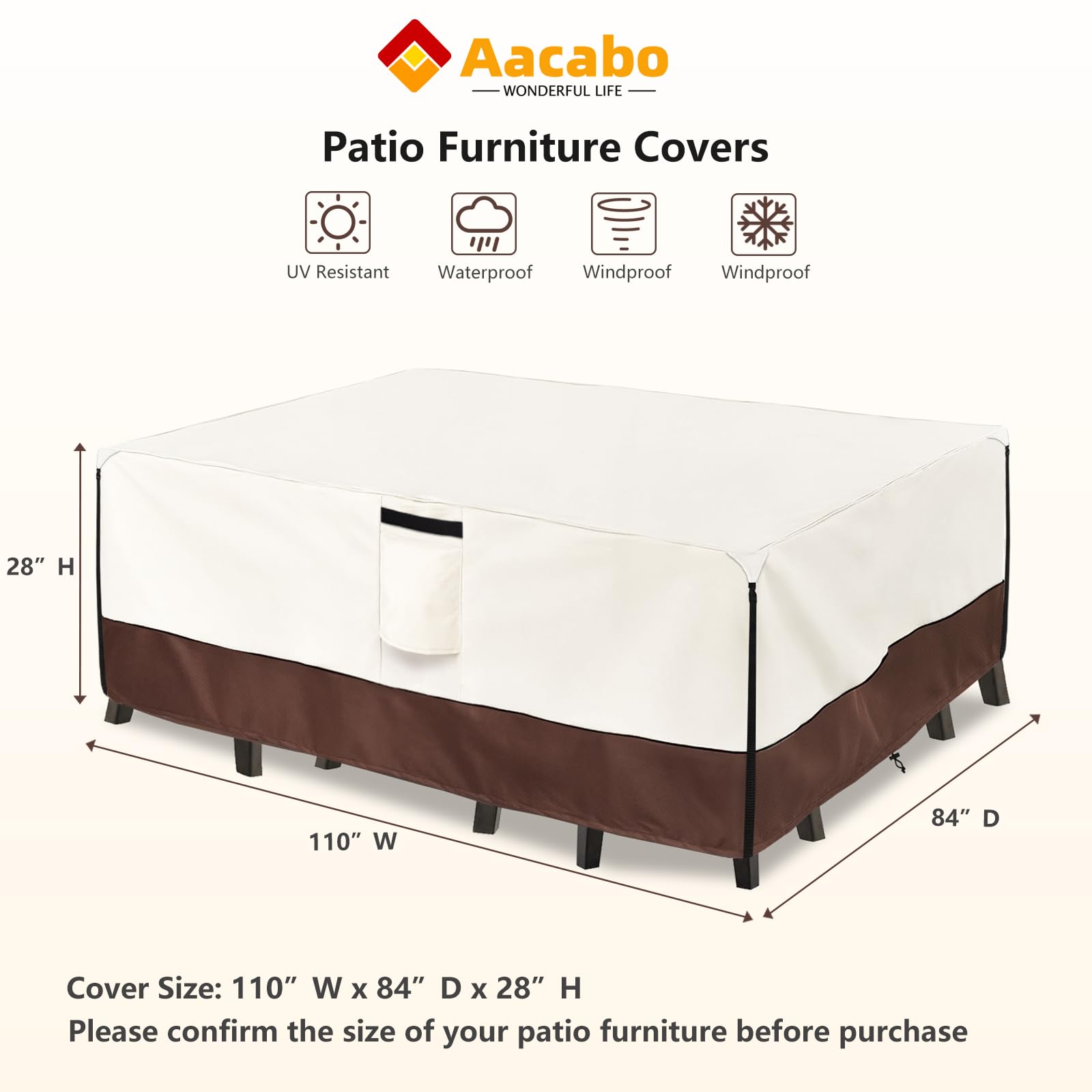 Aacabo 600D Oxford fabric close-up shows durable waterproof backing.