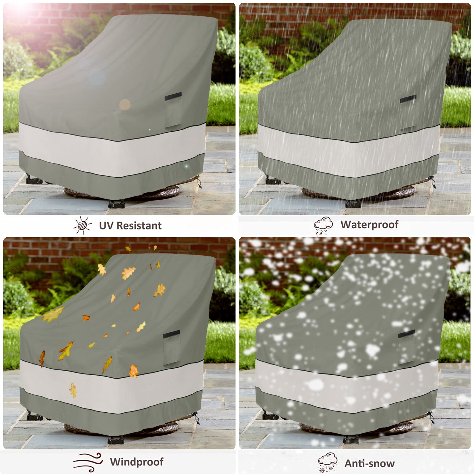 Aacabo waterproof fabric that cleans easily with a hose-down.