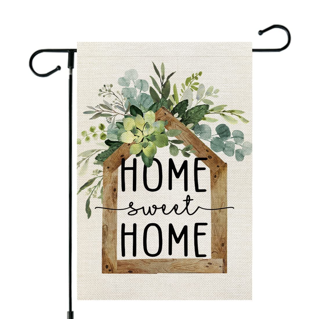 AACORS Eucalyptus Garden Flag front view with vibrant floral motif for outdoors.