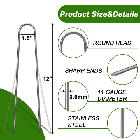 AAGUT 50-pack heavy-duty galvanized stakes securing outdoor setups
