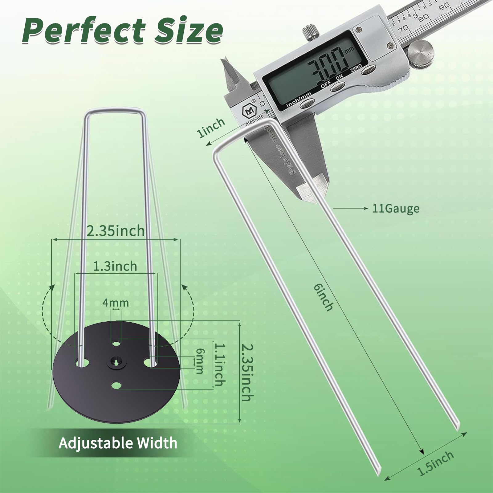 AAGUT 6-inch stakes with gasket pack align vapor barrier.