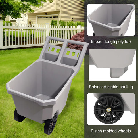 AAIN nine-inch maintenance-free wheels for smooth transport on varied surfaces.