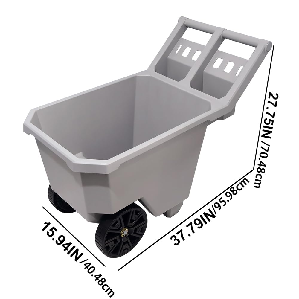AAIN yard cart 300 lb capacity ready for heavy-duty hauling.
