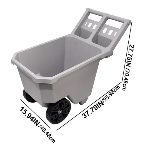 AAIN yard cart 300 lb capacity ready for heavy-duty hauling.