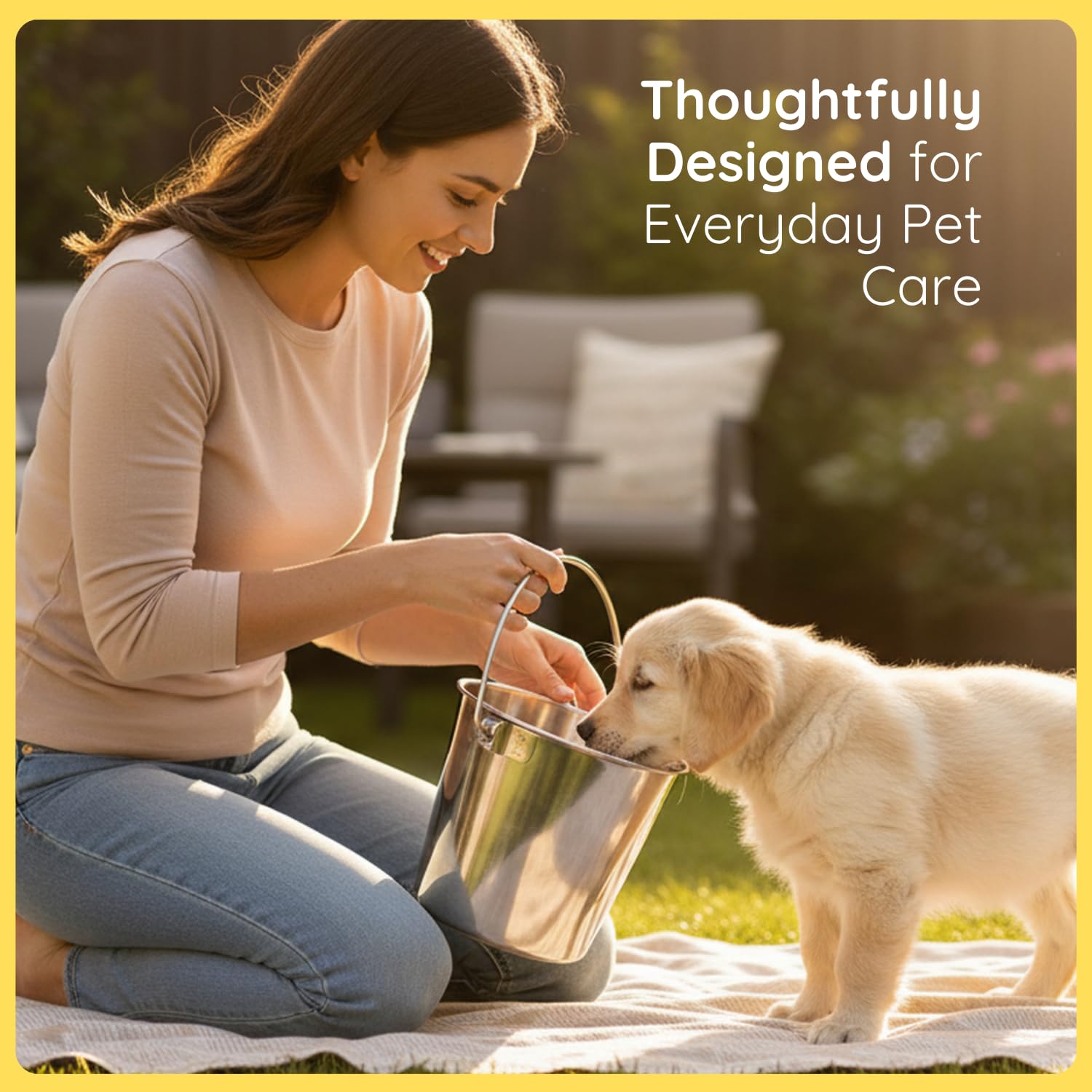 AASPIRE PETS easy-clean stainless interior promotes hygienic feeding environments.