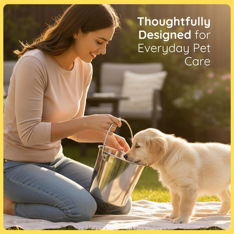 AASPIRE PETS easy-clean stainless interior promotes hygienic feeding environments.