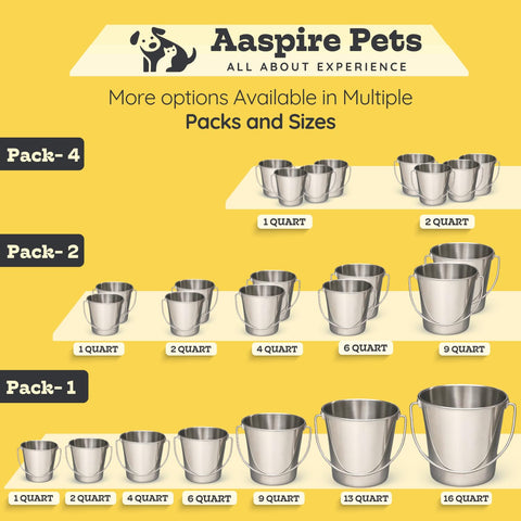 AASPIRE PETS easy-maintenance bucket design resists rust and corrosion over time.