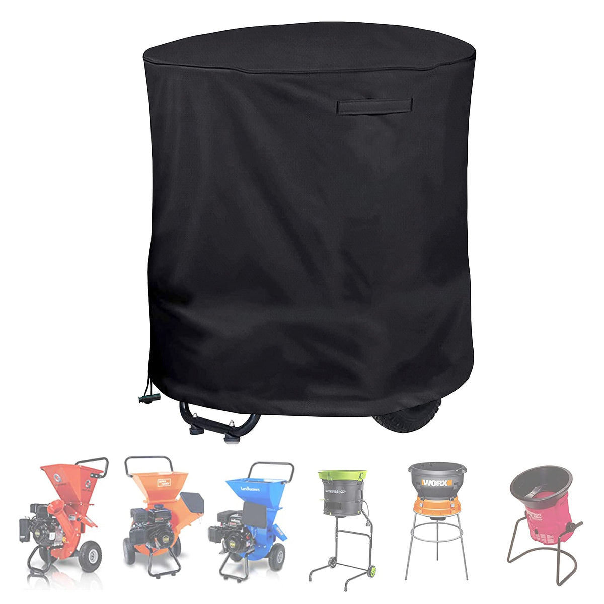 Aaaspark wood chipper cover 33x45 front view protects equipment from rain and sun